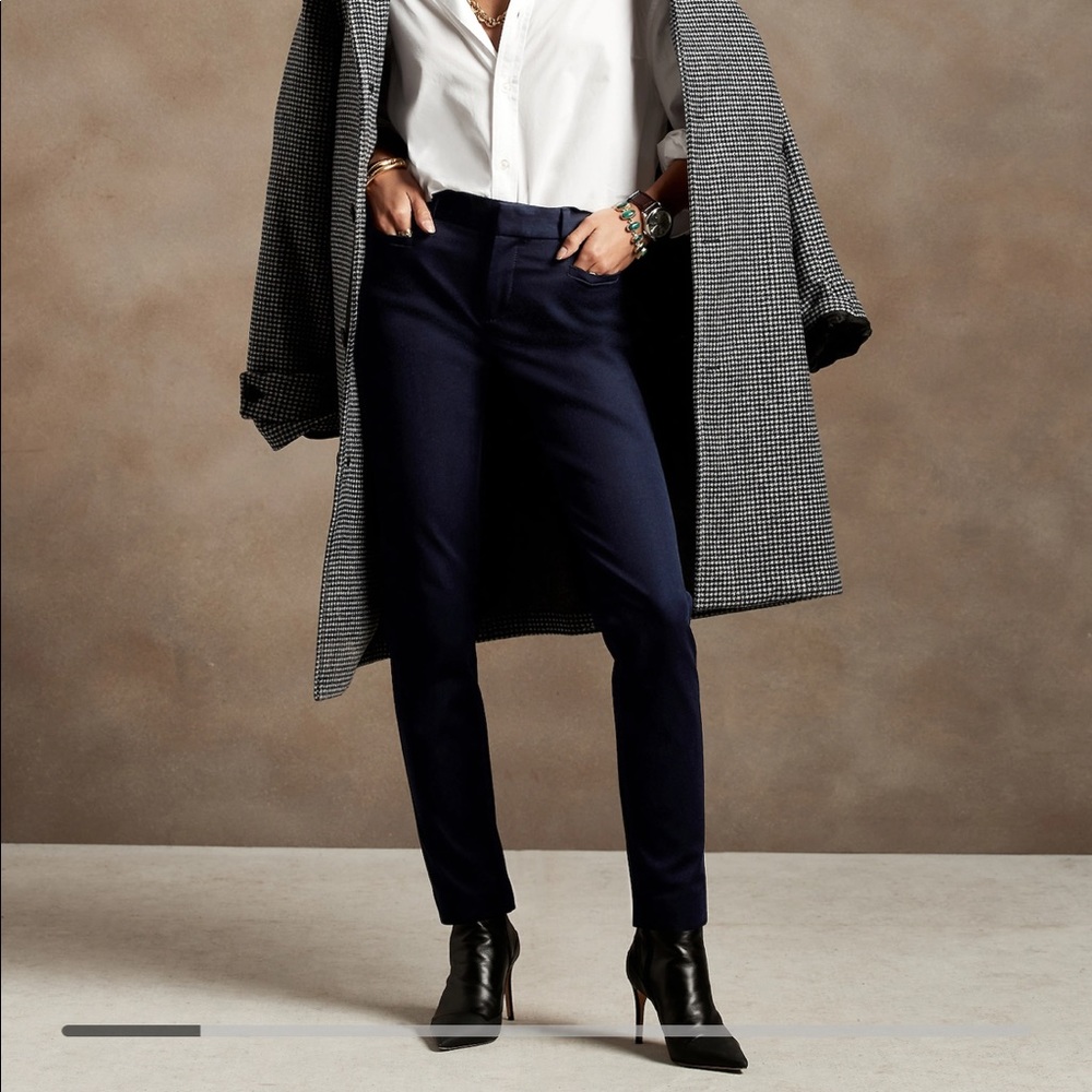 Banana Republic Navy Sloan Pant Mid-Rise Skinny